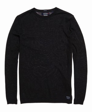 Superdry Merino Crew Neck Férfi Ugró Sötét Szürke | NKOXR8574